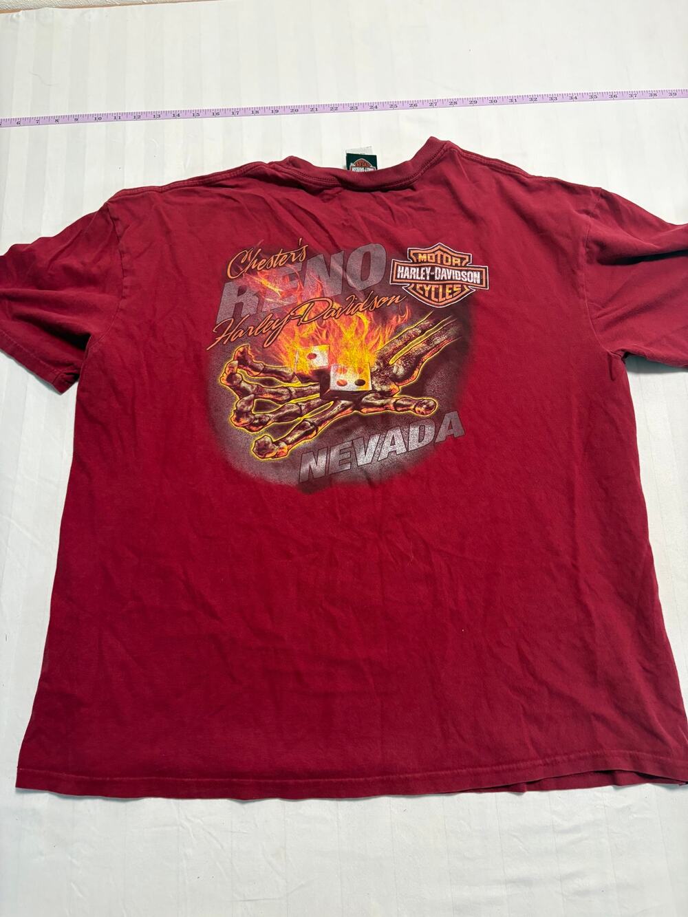 Harley-Davidson Reno Nevada Skeleton Hand Dice T-Shirt 2XL
